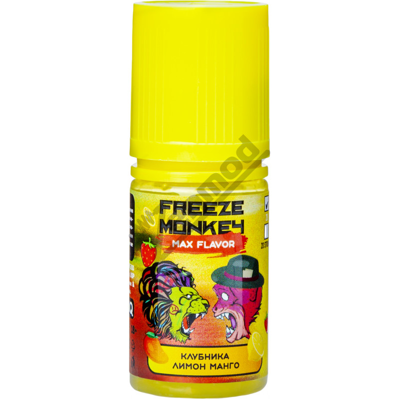 Фото и внешний вид — Freeze Monkey MAX Flavor SALT - Клубника Лимон Манго 30мл