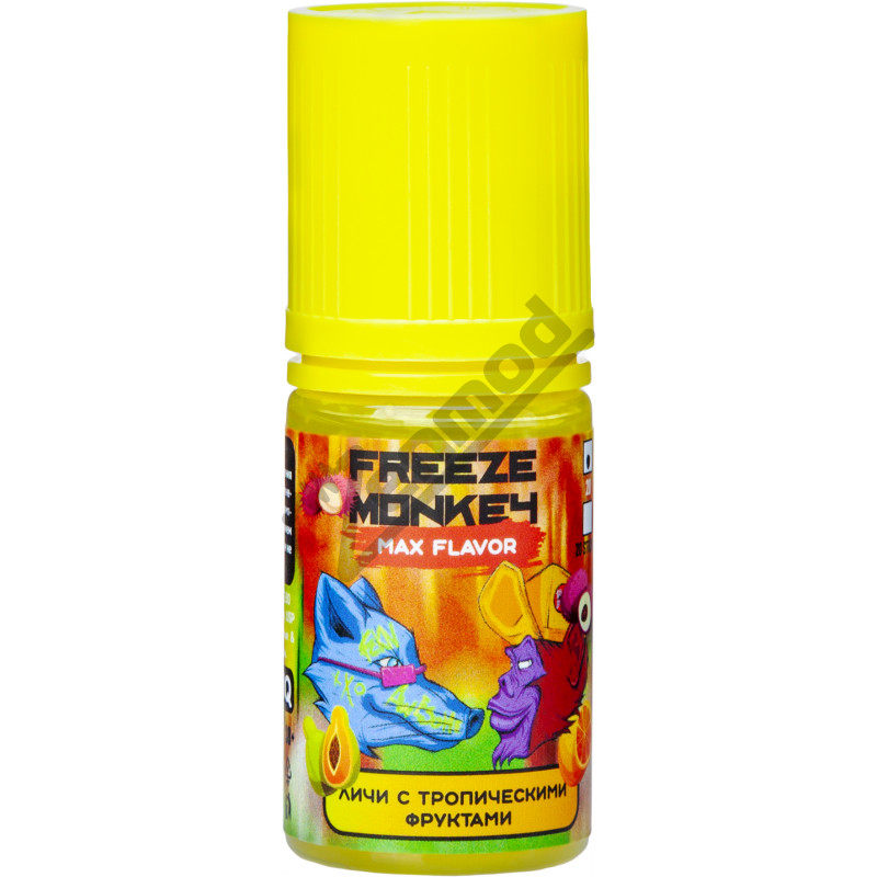 Фото и внешний вид — Freeze Monkey MAX Flavor SALT - Личи с Тропическими Фруктами 30мл