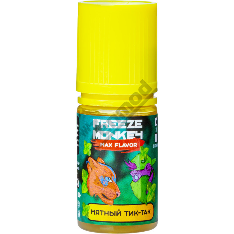 Фото и внешний вид — Freeze Monkey MAX Flavor SALT - Мятный Тик Так 30мл
