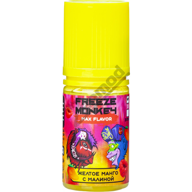 Фото и внешний вид — Freeze Monkey MAX Flavor SALT - Желтое Манго с Малиной 30мл
