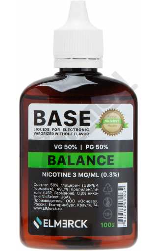 Основа NICSELECT Balance 100мл 3мг