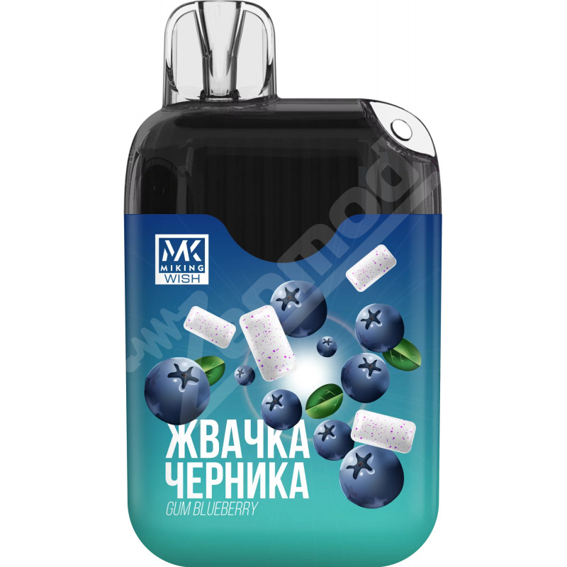 Фото и внешний вид — MIKING WISH 6000 - Жвачка Черника